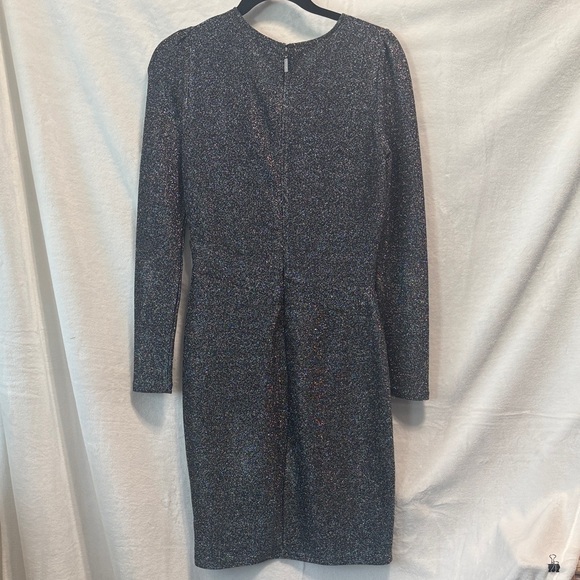 Michael Kors Black&Silver Shimmer Long Sleeve Dress. Excellent condition. Small. - Picture 3 of 13